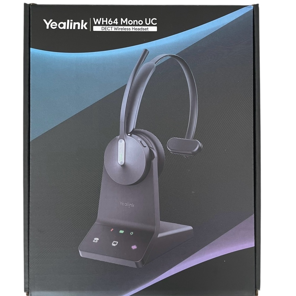 Yealink WH64 Mono UC DECT Wireless Headset - Black 1208672